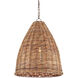 Basket 1 Light 21 inch Washed Driftwood Pendant Ceiling Light